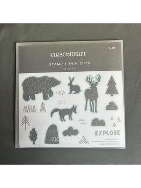 Close To My Heart Z4420 The Wild Life Acrylic Stamp and Thin Cut Set